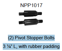 Replacement Part NPP1017 Pivot Stopper Bolt Set of 2