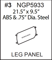 Replacement Part NGP5933 - Plastic Leg Plate with Steel Frame VERSION 1