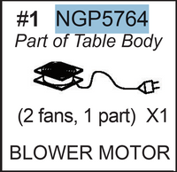Replacement Part NGP5764 Blower Motor Set of 2
