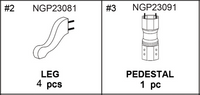 Replacement Part NG2351b Pedestal and Legs Box