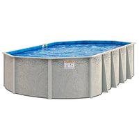 Silver Sands 54" Tall Steel Wall Resin Above Ground Pool Kit plus Starter Package