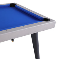 Santorini 82" Outdoor Slate Pool Table with Dining Top Benches and Ping Pong