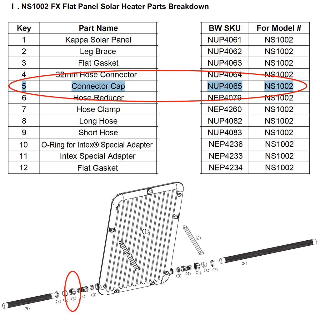 Replacement Part NUP4065 Connector Cap