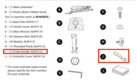 Replacement Part NUP4123 Crank Handle