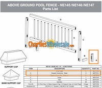 Replacement Part NEP2701 Support Assembly Base