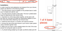 Replacement Solar Shower Parts - NUP1007 - Base (1 of 4 Pieces)