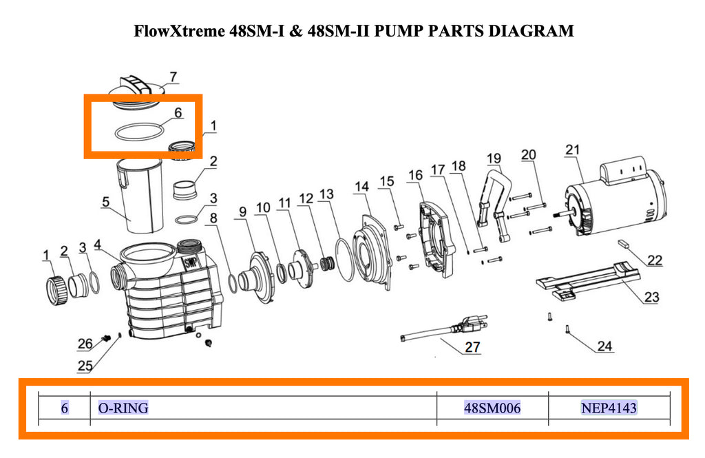 Replacement Part NEP4143 O-Ring