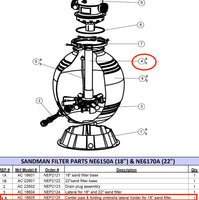 Replacement Part NEP2125 Center Stand Pipe AC 18605