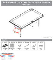 Replacement Part NGP25743 Leg Panel