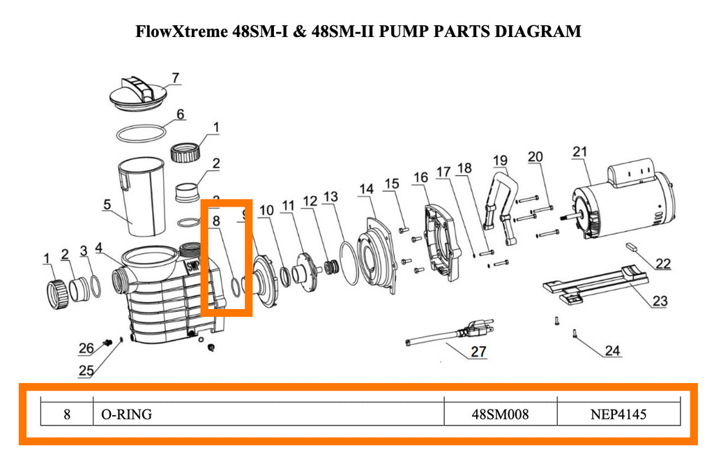 Replacement Part NEP4145 O-Ring