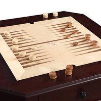 Fortress Chess, Checkers and Backgammon Game Table and Chairs Set