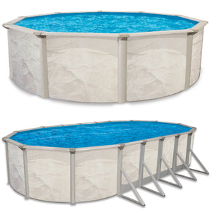 Emory 48" or 52" Tall Steel Above Ground Pool Kit plus Starter Package