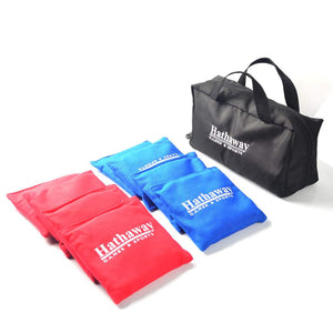 Regulation Cornhole Bag Set with Included Case – Red/Blue