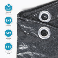 18' x 38' Oval Above Ground Swimming Pool Tarp Winter Cover
