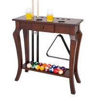 Deluxe Floor Cue Rack - Walnut Finish