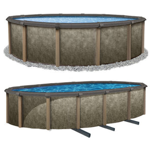 Riviera 54" Tall Resin Hybrid Above Ground Pool Kit plus Starter Package