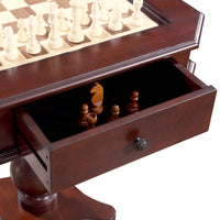 Fortress Chess, Checkers and Backgammon Game Table and Chairs Set