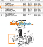 Replacement Part NEP4131 Pump Connector Nut
