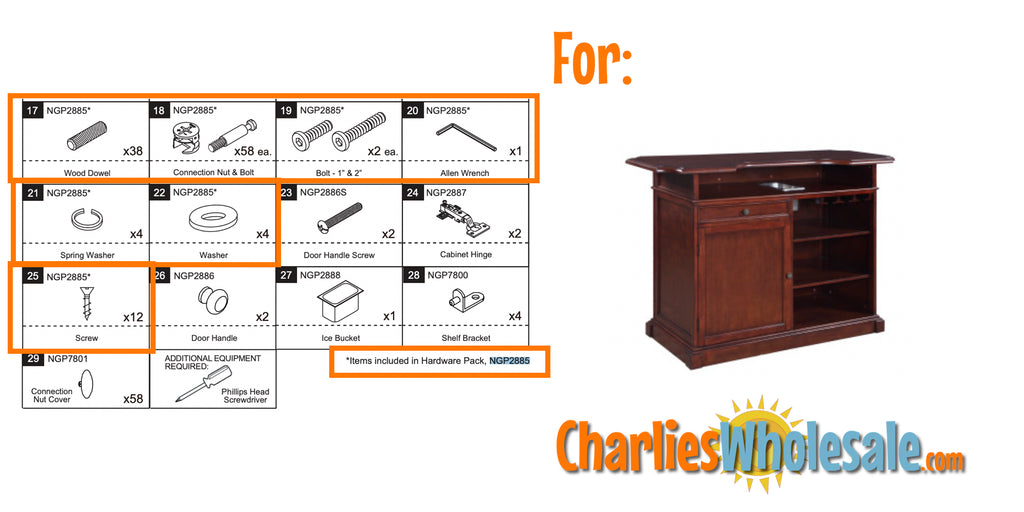 Replacement Part NGP2885 Hardware Pack
