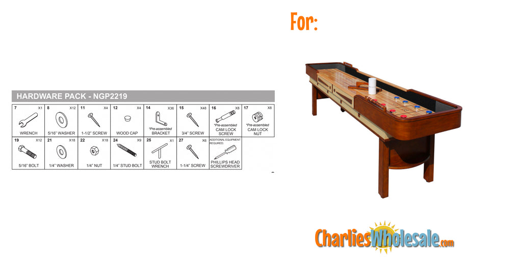 Replacement Part NGP22191 Hardware Pack