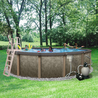Riviera 54" Tall Resin Hybrid Above Ground Pool Kit plus Starter Package
