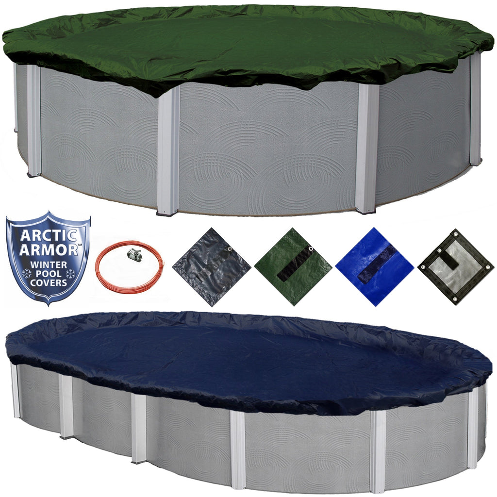 tarps for pool Arctic Armor Above Ground Swimming Pool Tarp Winter Cover Round or Ova