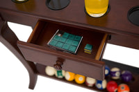 Deluxe Floor Cue Rack - Walnut Finish