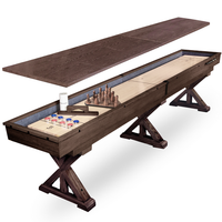 The Rockford 12' or 14' Two-Piece Solid Wood Shuffleboard Table