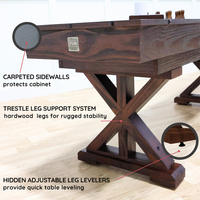 The Rockford 12' or 14' Two-Piece Solid Wood Shuffleboard Table