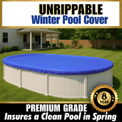 Unrippable Above Ground Swimming Pool Tarp Winter Cover Round or Oval