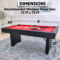 The Ashford 6' Portable Folding Pool Table