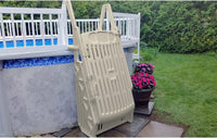 Vinyl Works 24" Gated Entry Above Ground Pool Ladder, Taupe | AF-T