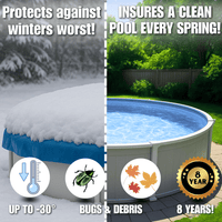 Unrippable Above Ground Swimming Pool Tarp Winter Cover Round or Oval