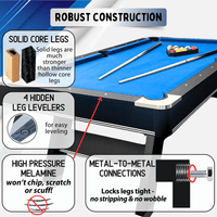 Sports 7' Pool Table with Top