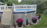 Vinyl Works 24" Gated Entry Above Ground Pool Ladder, Taupe | AF-T