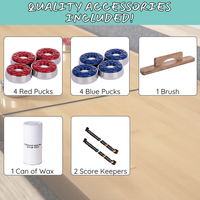 The Rockford 12' or 14' Two-Piece Solid Wood Shuffleboard Table
