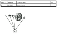 Replacement Part AC 20567 - Stinger Wheel Axle