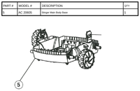 Replacement Part AC 20605 - Stinger Main Body Base