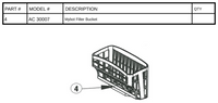 Replacement Part AC 30007 - Mybot Filter Bucket