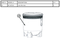 Replacement Part AC 42714 - Lower filter body