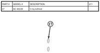 Replacement Part AC 43133 - O-ring bulkhead
