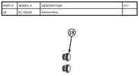 Replacement Part AC 43443 - Bulkhead fitting