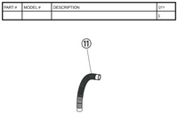 Replacement Part AC 52221 - 1.25" x 14" Hose