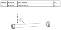 Replacement Part AC 52612 - Connection Hose 90