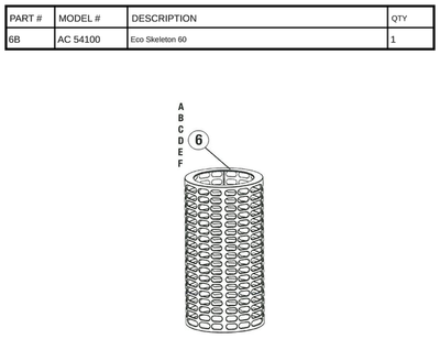 Replacement Part AC 54100 - Eco Skeleton 60