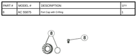 Replacement Part AC 55875 - Port Cap with O-Ring