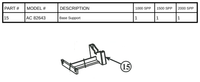 Replacement Part AC 82643 - Base Support