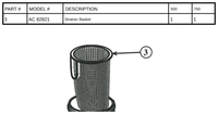 Replacement Part AC 82821 - Strainer Basket