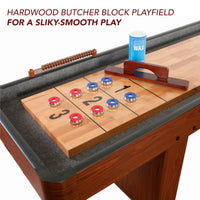 Challenger 14' Deluxe Pub Style Shuffleboard Table - Walnut Finish