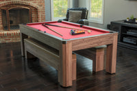 Newport 7-Ft Billards Multi Game Combo Table Set w/Benches